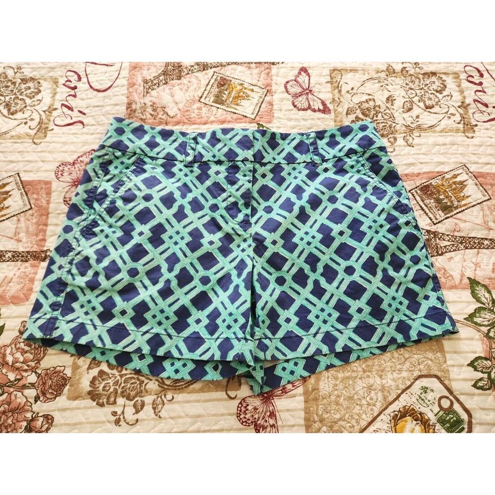 Vineyard Vines Chino Shorts Womens Blue Geometric Preppy Casual Boating Summer 2